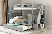 Huge Saving(NO TAX) - Solid Bunk Bed with stairsBunk BedBed