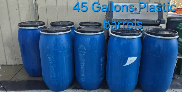 45 Gallons Clean Plastic barrels