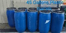 45 Gallons Clean Plastic barrels