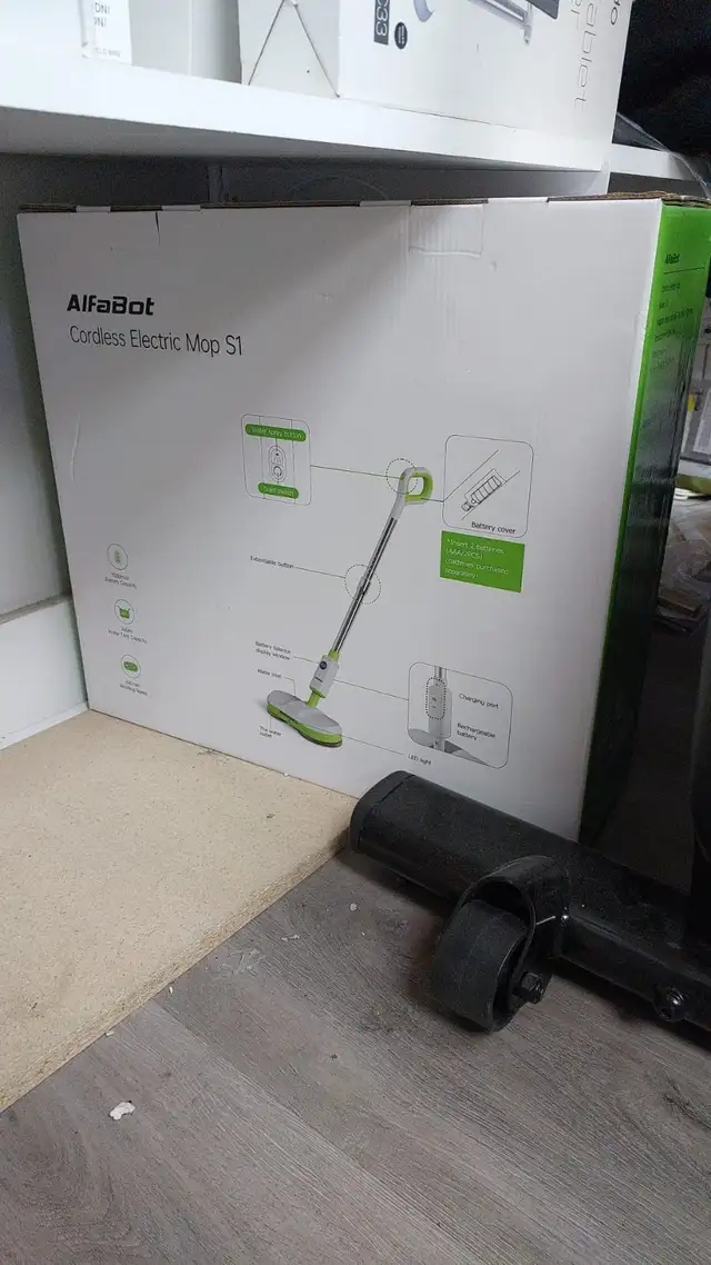 Cordless Electric Mop S1 - AlfaBot Dual Spin with LED