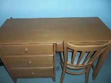 Wooden Desk with Hutch and Chair - Photo 2