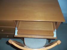 Wooden Desk with Hutch and Chair - Photo 3