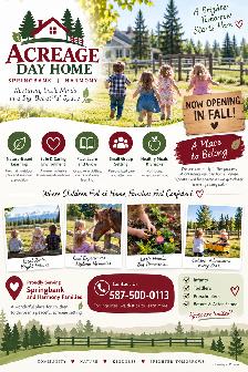ACREAG Dayhome near Springbank Schools and Harmony