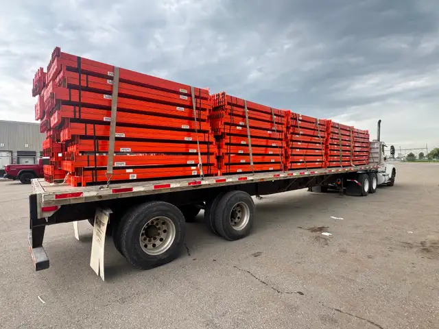 TRUCK LOADS OF USED 8' PALLET RACKING BEAMS FOR SALE