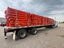 TRUCK LOADS OF USED 8' PALLET RACKING BEAMS FOR SALE