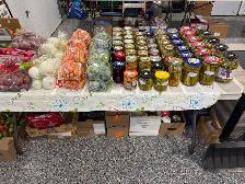 garden vegetables and Garlic Dill Pickles