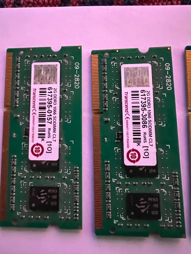 clean laptop RAM modules - all sold together