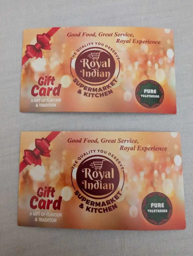 ROYAL INDIAN SUPERSTORE GIFT CARDS FOR SALE