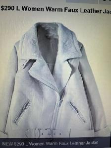 $290 L Women Warm Faux Leather JacketWomen Warm Faux Leather Ja - Photo 2