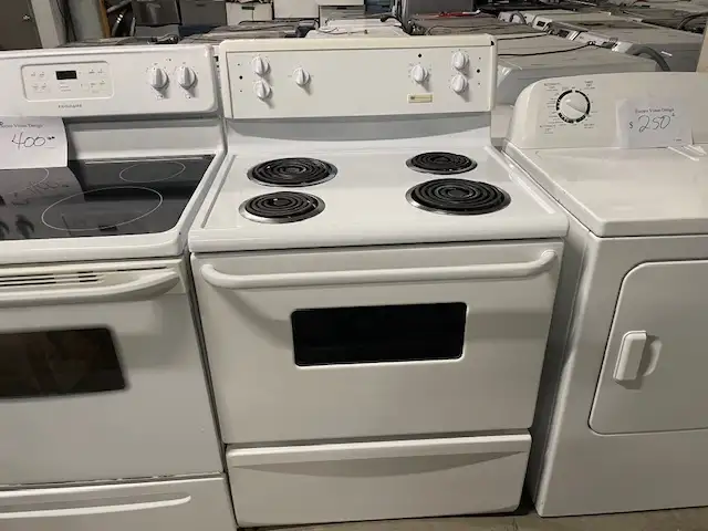 Cuisinière blanche ronds serpentins White Westinghouse