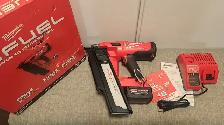 New 21degree milwaukee fuel frame nailer