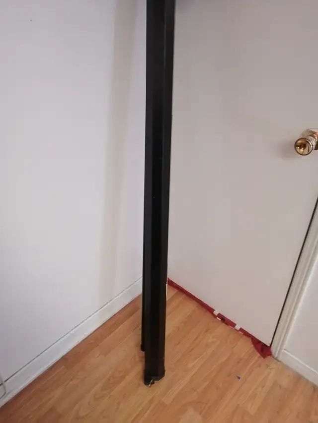 White projector screen with remote