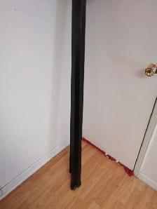 White projector screen with remote