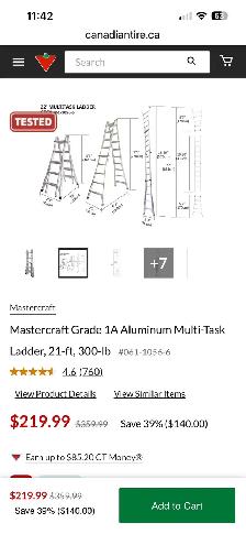 21’ Adjustable ladder - Photo 2