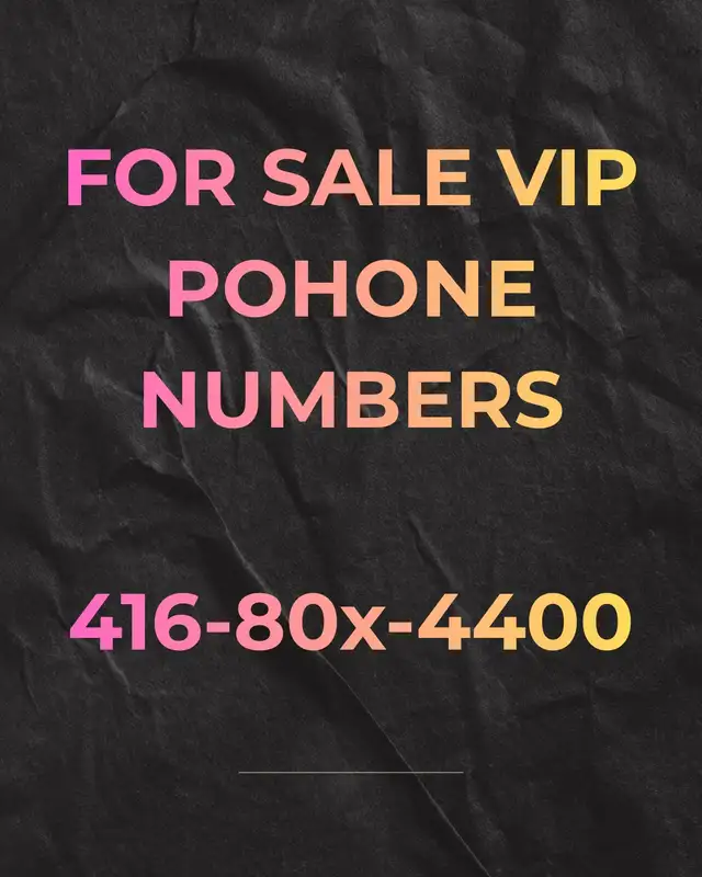 Upgrade your business phone Number to a more unique one!416,647