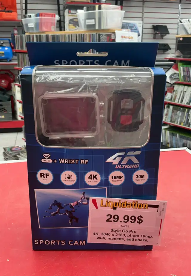 Caméra d'Action Sport 4K 'Style Go Pro