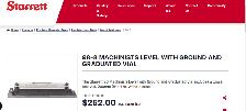 Starrett 8.0' Machinists Level with Ground and Graduated Vial