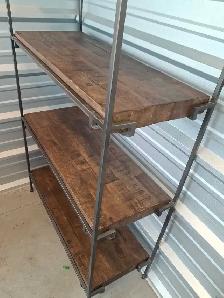 modern high end shelves, wood / metal $490 - Photo 3