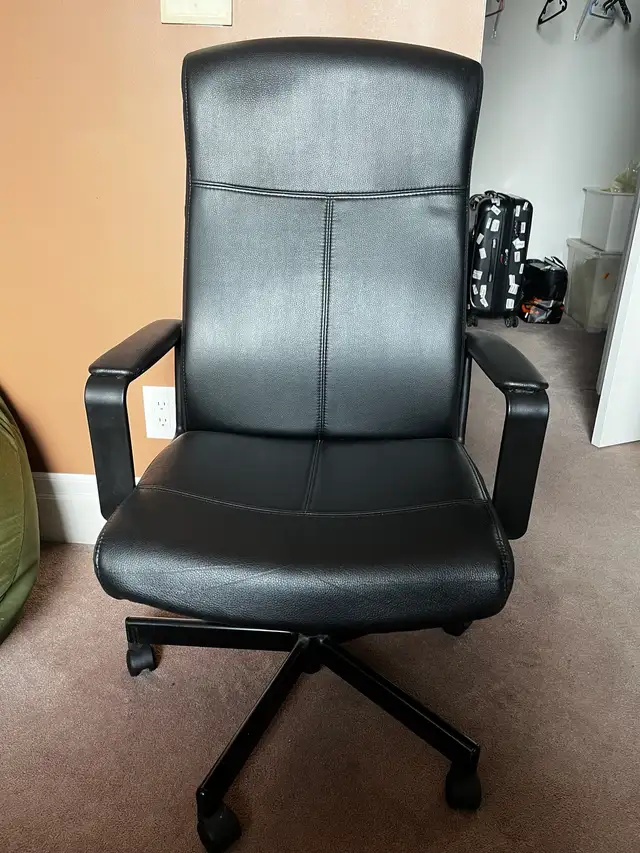 Black High-Back Office Chair - $20