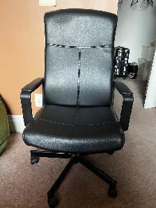 Black High-Back Office Chair - $20
