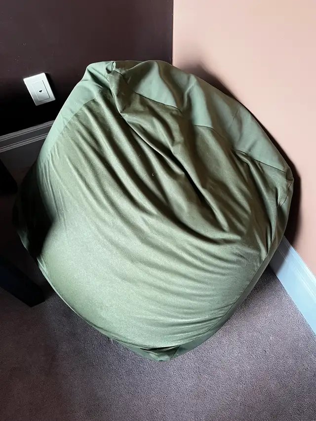 Green Bean Bag Chair / Lounge Seat - $30