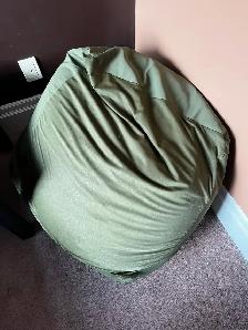 Green Bean Bag Chair / Lounge Seat - $30