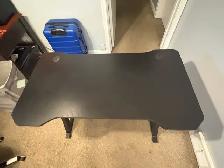 Free delivery used Black gaming desk