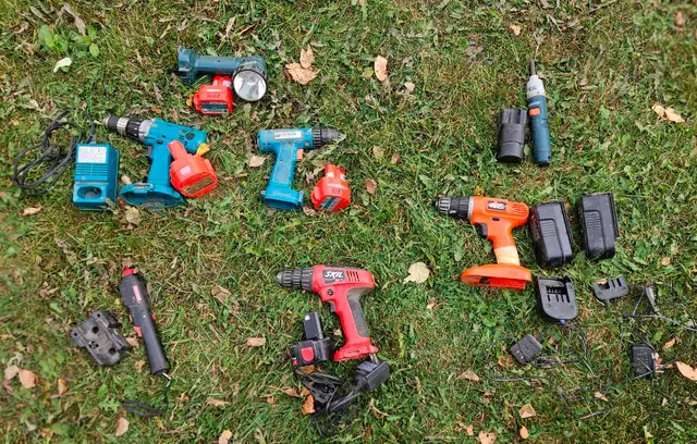 Battery Drills and Flashlight