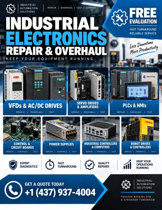 Industrial Electronic Repair and Overhaul - Free Evaluation