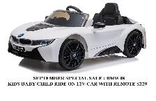 BMW I8 KIDS BABY CHILD RIDE ON 12V CAR WITH REMOTE