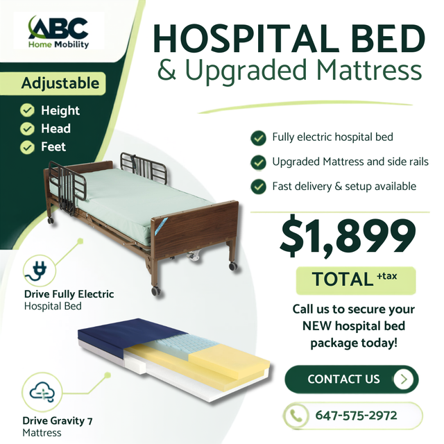 NEW Hospital Bed & Upgraded Mattress – ABC Home Mobility