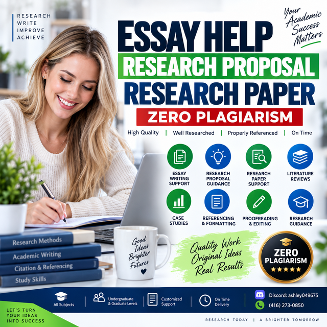 ESSAY HELP, RESEARCH PROPOSAL, RESEARCH PAPER | ZERO PLAGIARISM