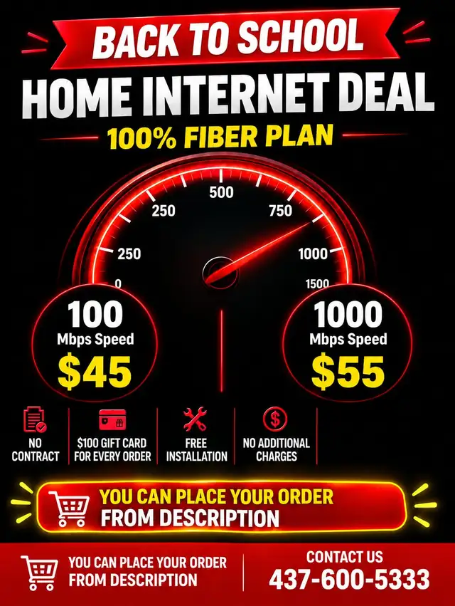 'Back to School' No Contract Fibre Internet – Fast & Reliable