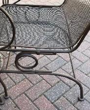 Solid Metal Patio Table with 4 Chairs - Photo 3