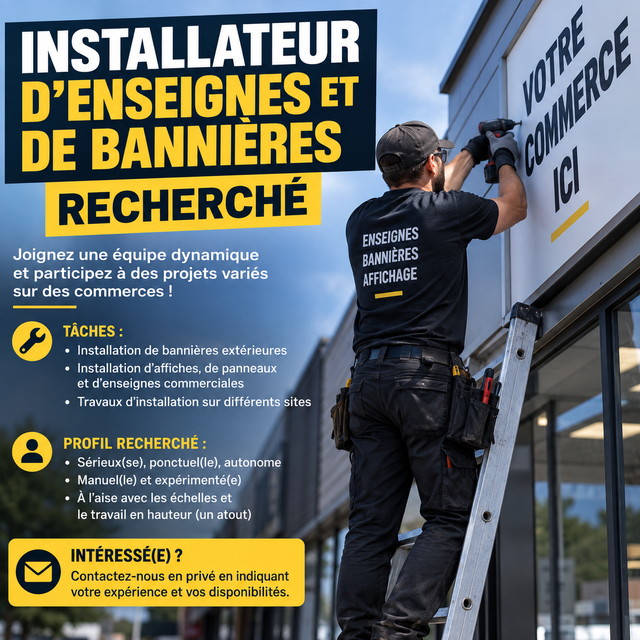 Recherche Installateur d’enseignes et bannières