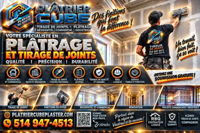 Tireur de joints platrier