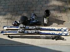 Ensemble Ski alpin 170 cm (  bâtons, bottes, casque, lunettes) - Photo 2