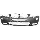Bmw X3 2011-2014 Bumper Front Primed W/Head Lamp Washer Without