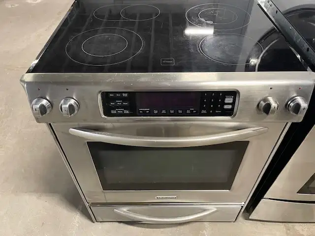 Cuisinière inox encastrable vitro convection Kitchen Aid