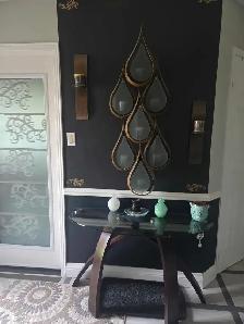 Glass Top Console Table