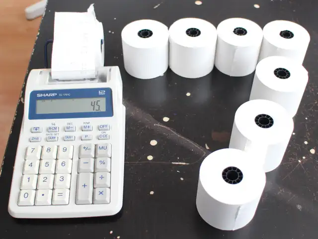 Sharp Model EL-1701C Tabulator machine with 7 rolls of paper