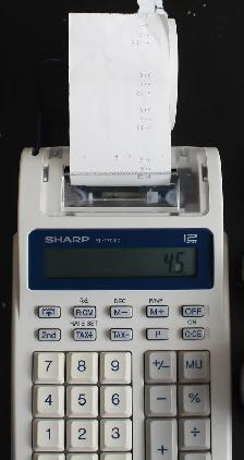 Sharp Model EL-1701C Tabulator machine with 7 rolls of paper - Photo 3