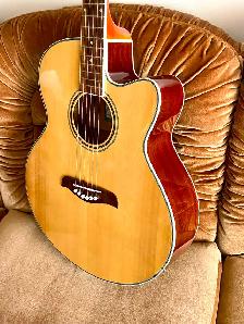 Oscar Schmidt Acoustic Electric Guitar w/ Case - Photo 2