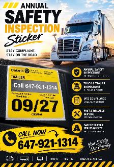 Yellow Safety Sticker (trucks/trailer)