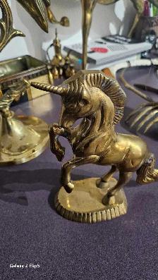 Licorne en brass/laiton lourd - Photo 2