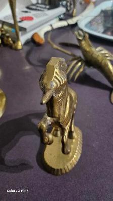 Licorne en brass/laiton lourd - Photo 3