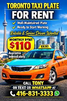Taxi Plate for Rent