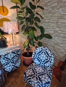 2 dark blue chairs 100$ each value 200 each brand new 514-885-21 - Photo 2