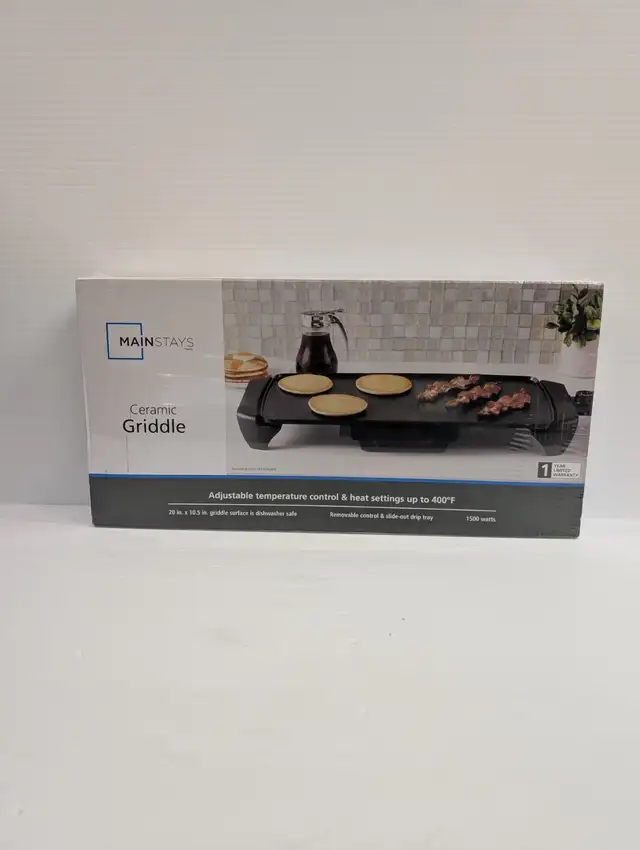 (B7188) Mainstays MS840340 20' Electric Griddle Non-Stick Ne...