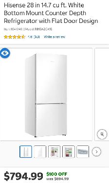 Hisense 28-inch 14.7 cu. ft. Bottom Refrigerator